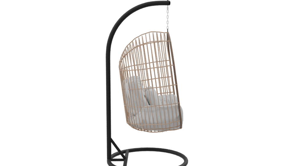 Hanging Rattan Chair 3D Model - Professional 3D Model Render 8