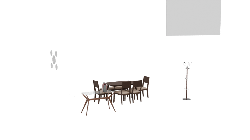 Stylish Modern Dining Room Set - Professional 3D Model Render 4