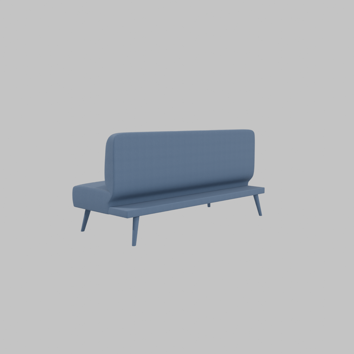 Futón azul 180x86x74 cm