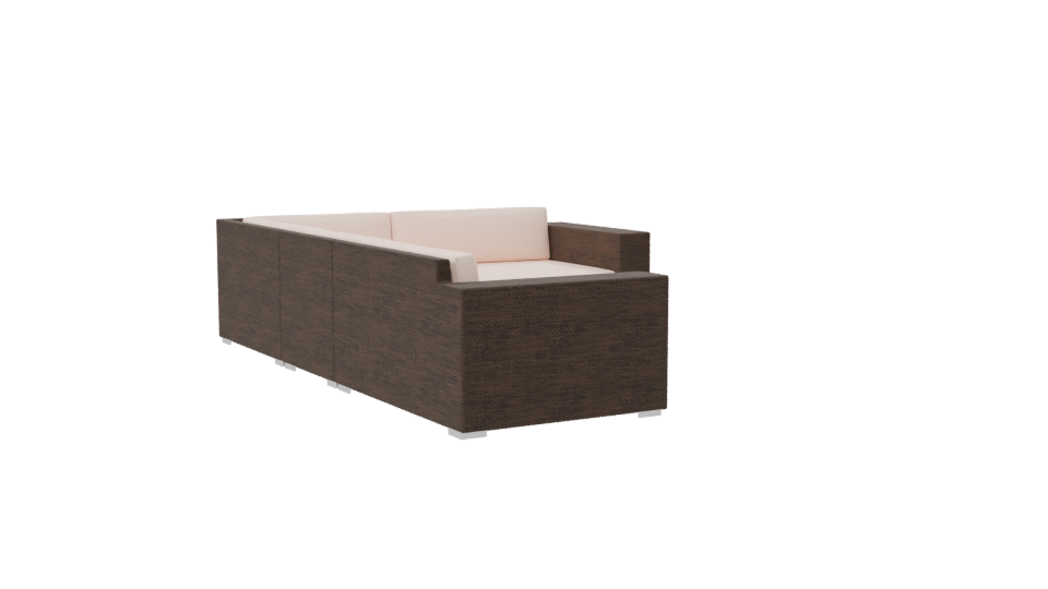 Modern Outdoor Sectional Sofa 3D - Professional 3D Model Render 7