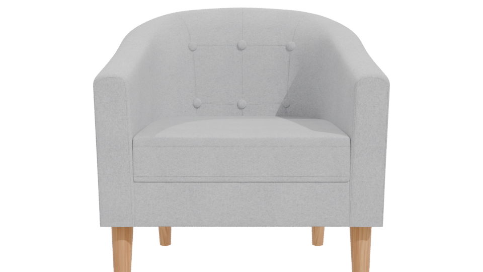 Stylish Minimalist Fabric Chair 3D Model - Professional 3D Model Render 11