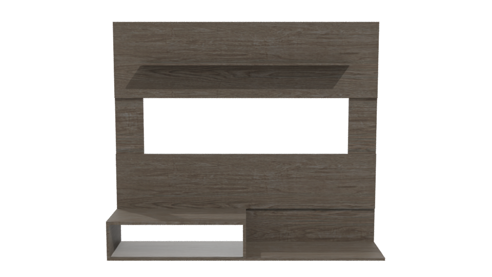 Modern Wooden TV Stand 3D Model - Professional 3D Model Render 11