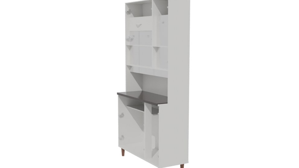 Stylish Modern Kitchen Cabinet 3D Model - Professional 3D Model Render 13