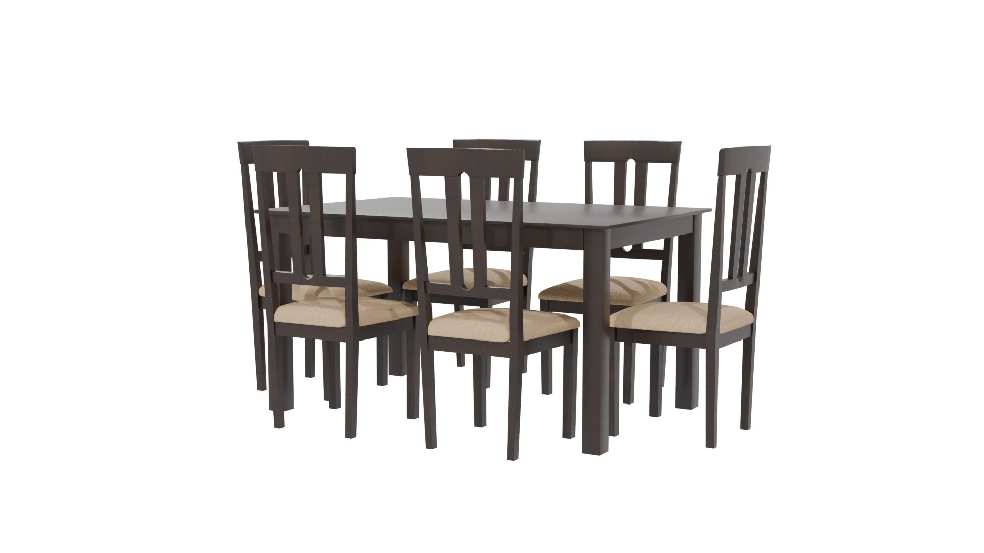 Elegant Dining Table Set 3D - Professional 3D Model Render 6