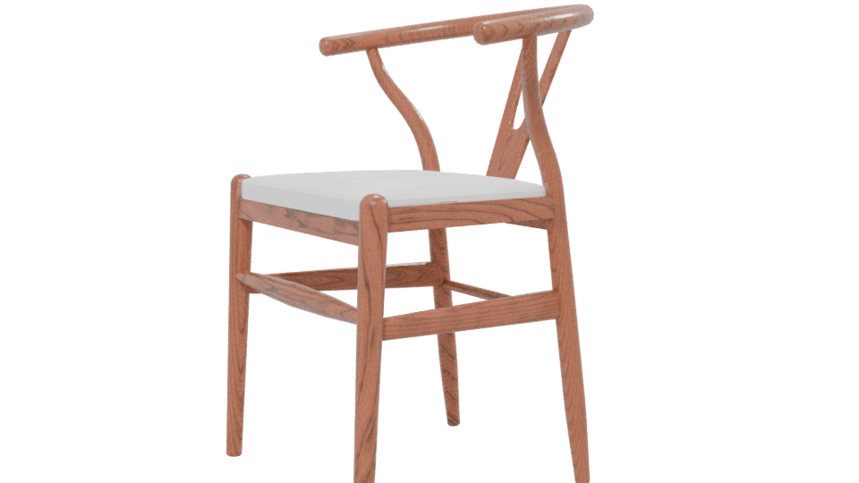 Elegant Wooden Dining Chair 3D Model - Professional 3D Model Render 13