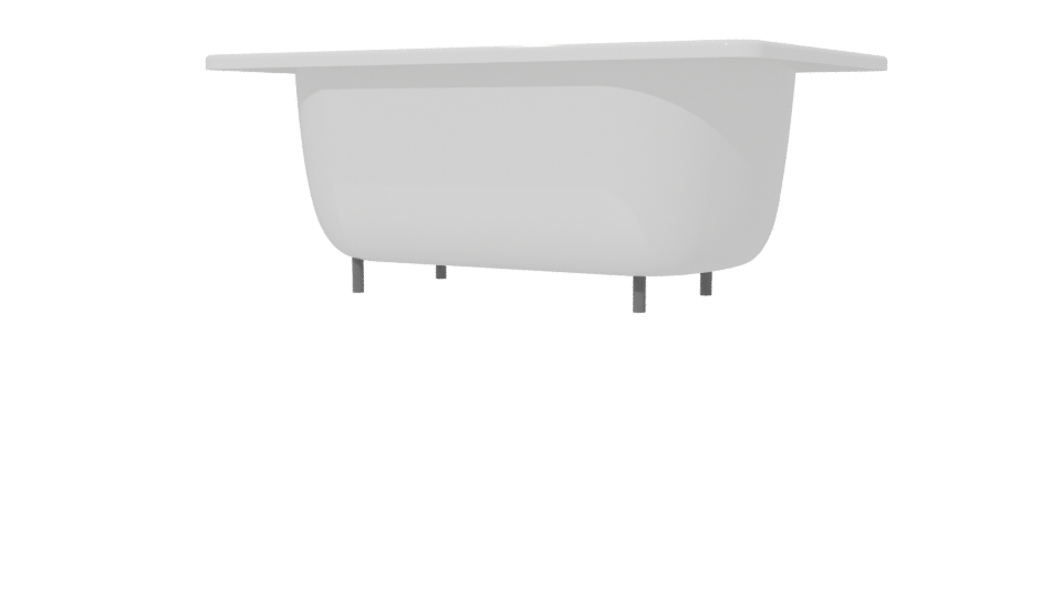 Elegant White Bathtub Model 3D - Professional 3D Model Render 6
