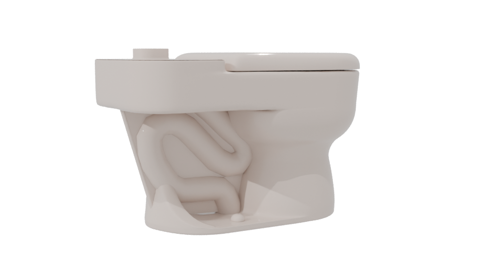 Elegant Ceramic Toilet Model for Modern Bathrooms - Professional 3D Model Render 7