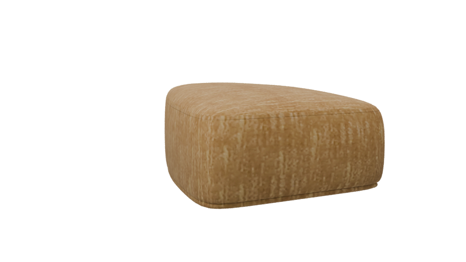 Stylish Fabric Ottoman Model - Professional 3D Model Render 7