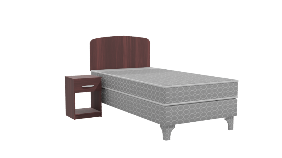 Stylish Single Bed Model 3D - Professional 3D Model Render 10