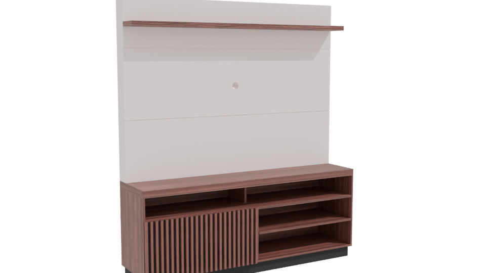 Modern Wooden TV Stand 3D Model - Professional 3D Model Render 10