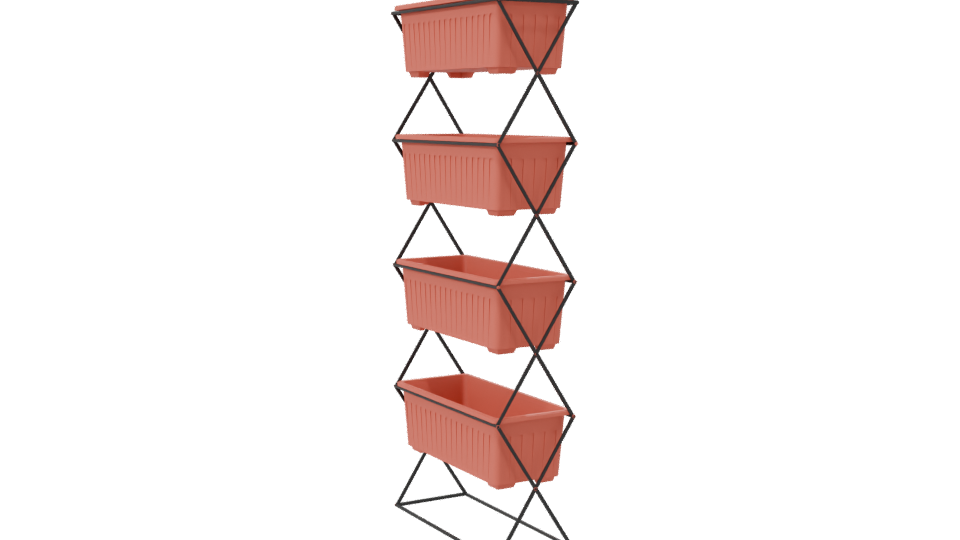 Vertical Planter Rack 3D Model - Professional 3D Model Render 7