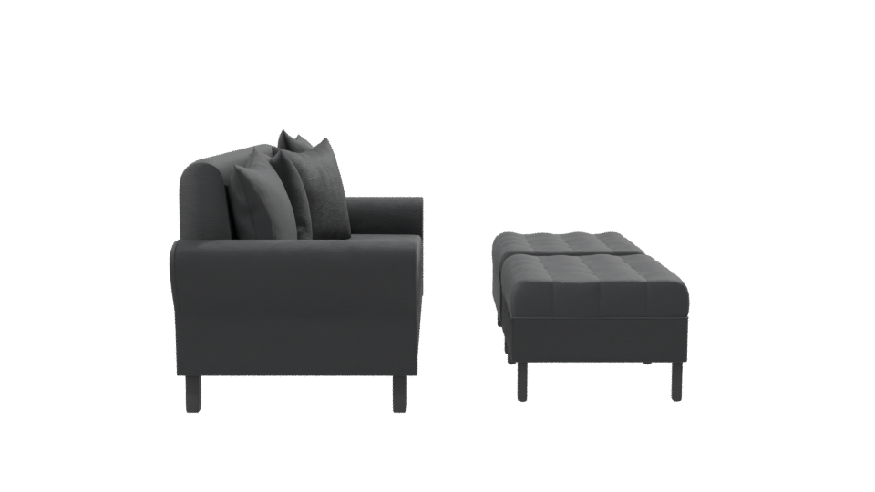 Modern Sofa with Poufs 3D - Professional 3D Model Render 8