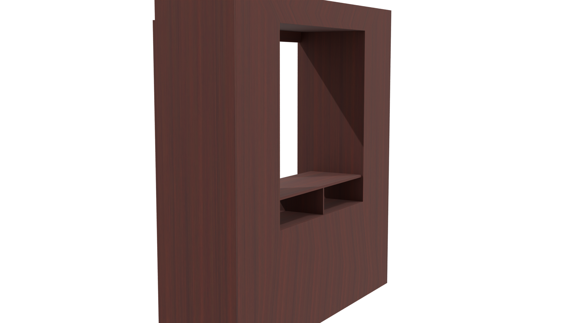 Contemporary Wood Entertainment Center 3D - Professional 3D Model Render 3