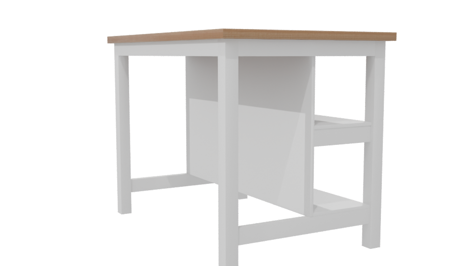 Isla Americana Dallas Blanca Table 3D - Professional 3D Model Render 7