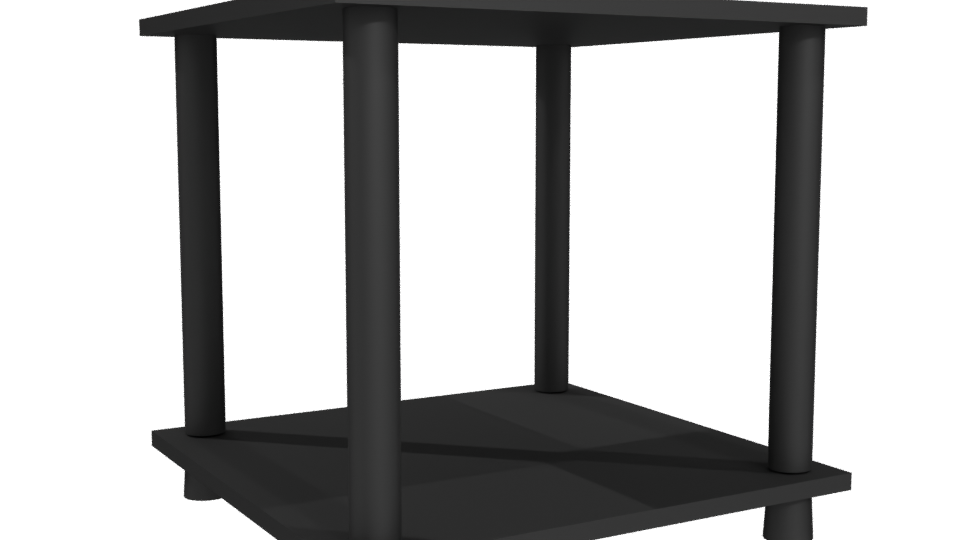 Compact Modern Shelf Unit 3D - Professional 3D Model Render 4