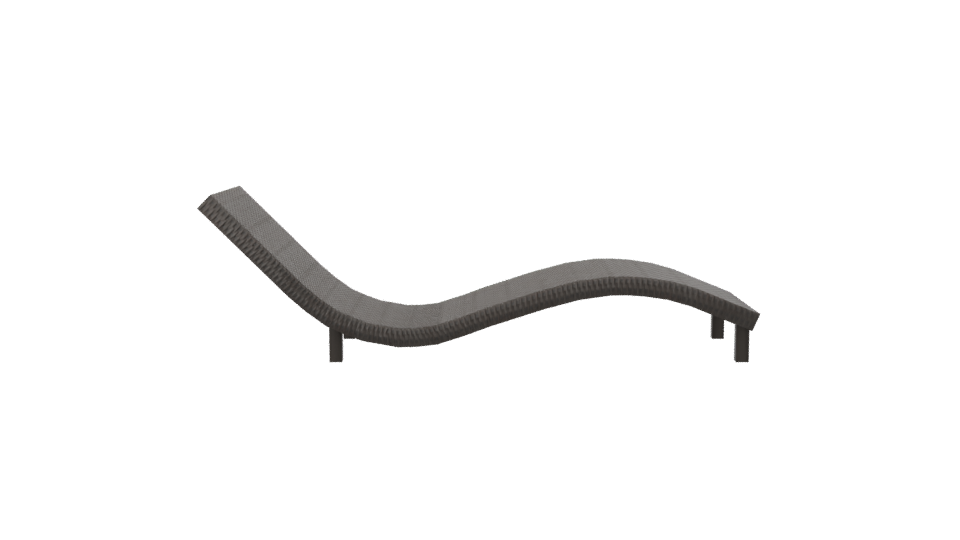 Aluminum Rattan Outdoor Chaise Lounge 3D - Professional 3D Model Render 8