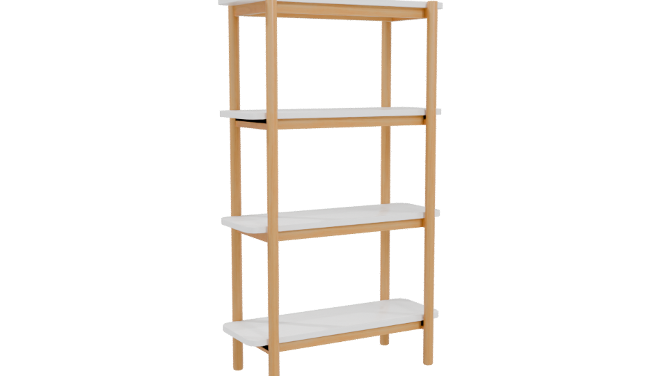Modern Minimalist Shelf 3D Model - Professional 3D Model Render 4