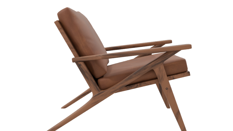 Stylish Leather Armchair 3D - Professional 3D Model Render 8
