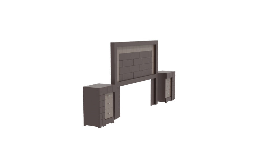 Stylish Bedroom Furniture Set 3D - Professional 3D Model Render 9