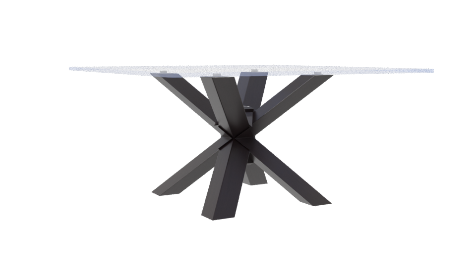 Contemporary Glass Dining Table 3D - Professional 3D Model Render 7