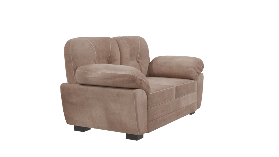Stylish Contemporary Fabric Sofa 3D Model - Professional 3D Model Render 9
