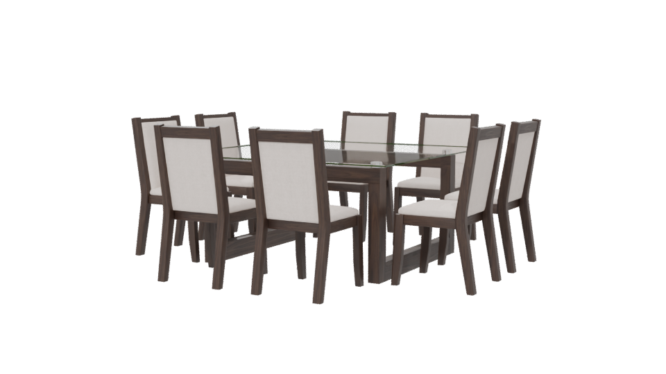 Stylish Modern Dining Table Set - Professional 3D Model Render 6