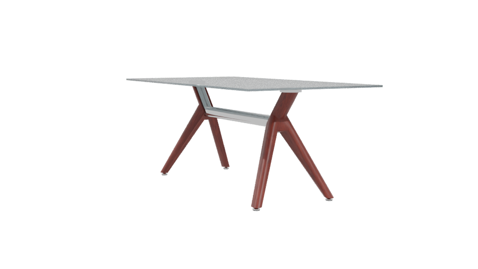 Stylish Glass Dining Table 3D - Professional 3D Model Render 4