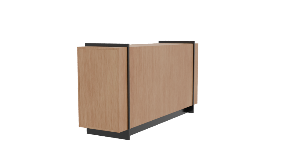 Contemporary Wooden Cabinet 3D - Professional 3D Model Render 3