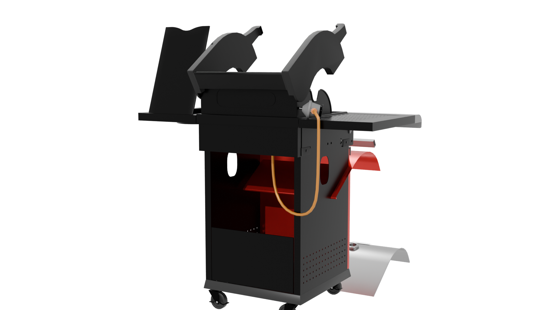 Sleek Outdoor Gas Grill 3D - Professional 3D Model Render 6