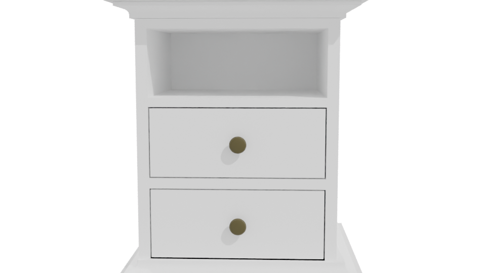 Elegant Minimalist Nightstand 3D Model - Professional 3D Model Render 11