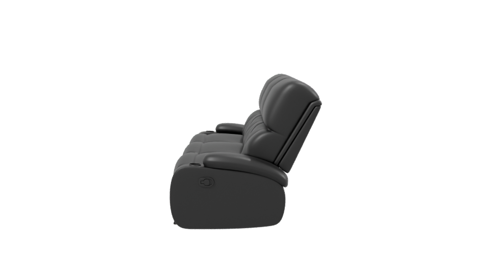 Contemporary Reclining Sofa 3D Model - Professional 3D Model Render 2