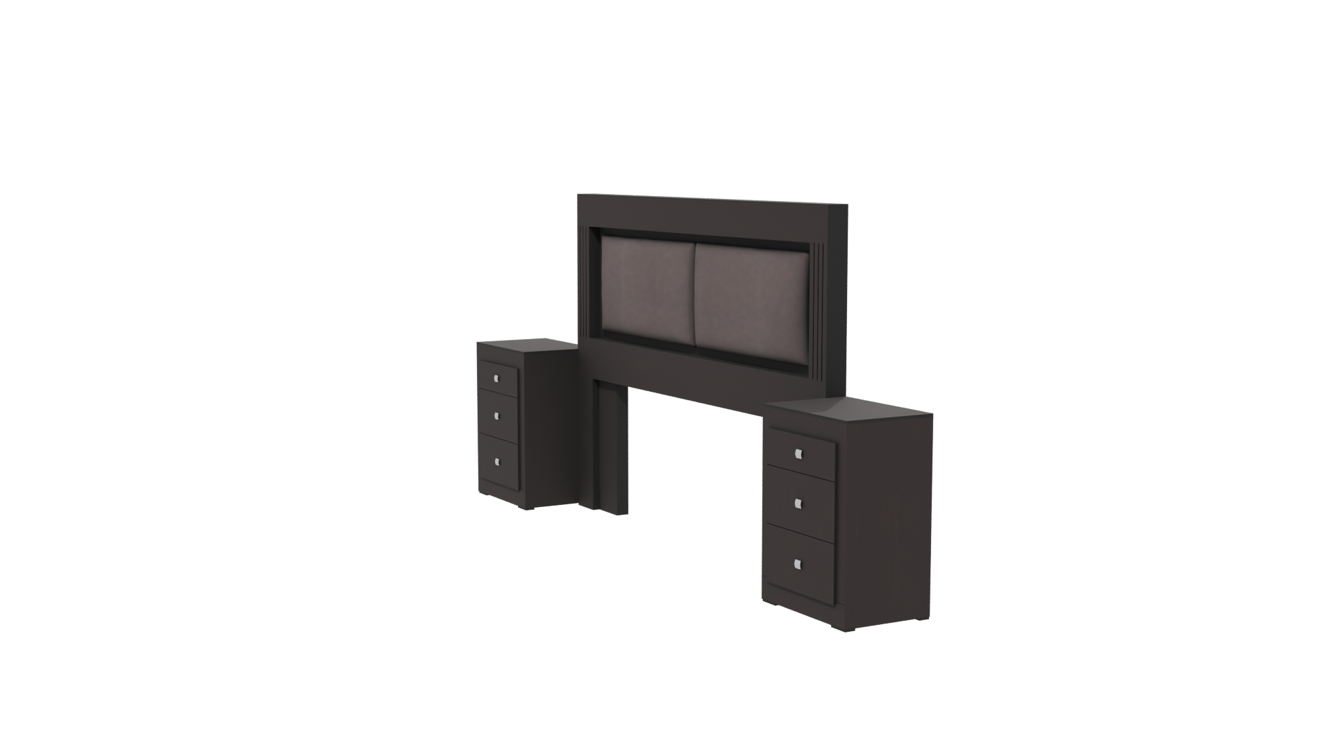 Contemporary Bed Frame Set 3D - Professional 3D Model Render 13