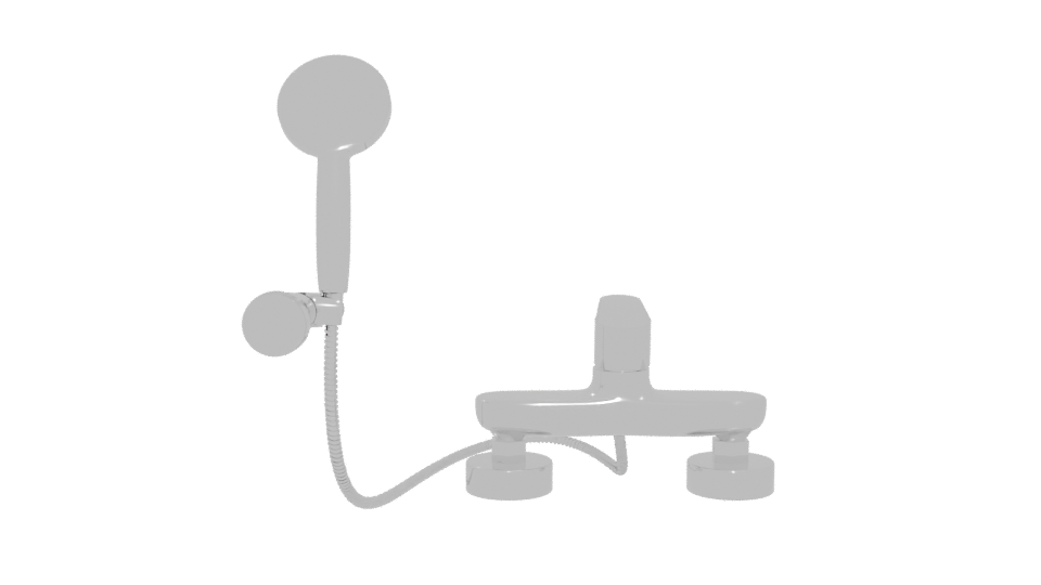 Stylish Shower Head Assembly 3D - Professional 3D Model Render 5