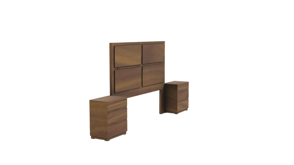 Stylish Wooden Storage Cabinet 3D - Professional 3D Model Render 9