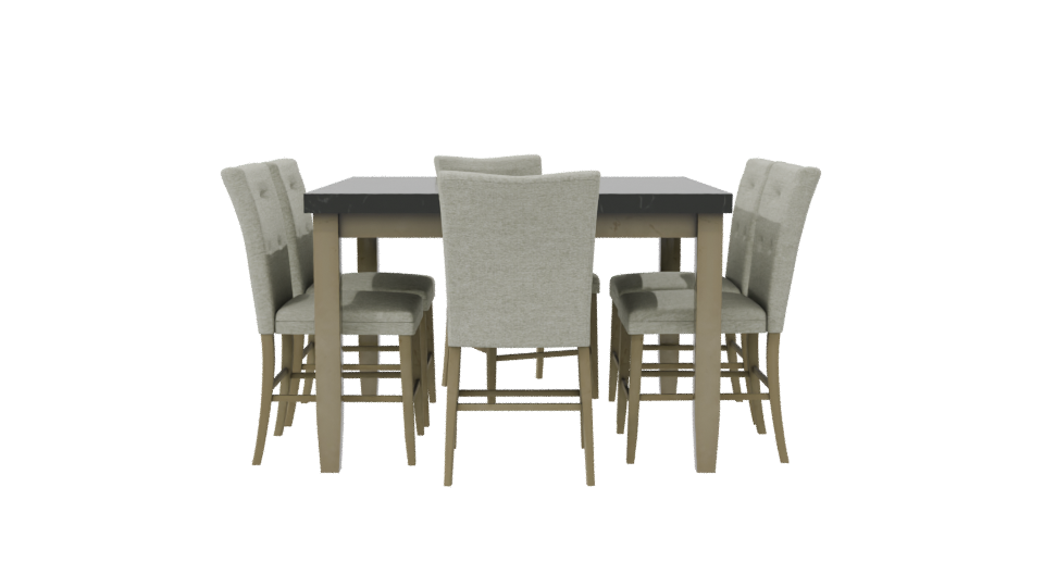 Stylish Dining Table Set 3D - Professional 3D Model Render 8