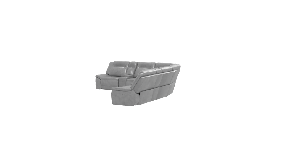 Contemporary Modular Leather Sofa 3D Model - Professional 3D Model Render 12