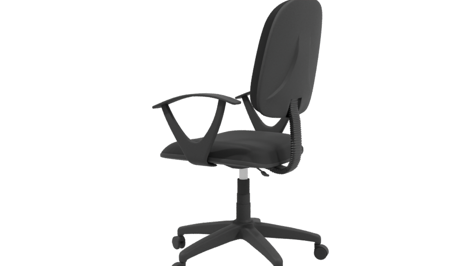 Ergonomic Black Office Chair 3D - Professional 3D Model Render 3