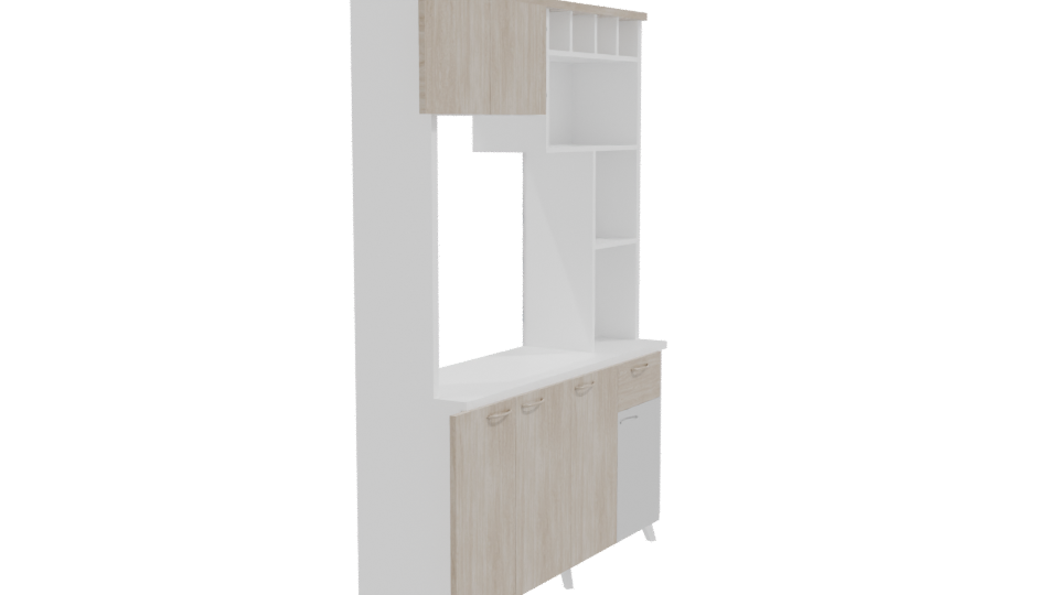 Modern Wooden Cabinet 3D Model - Professional 3D Model Render 9