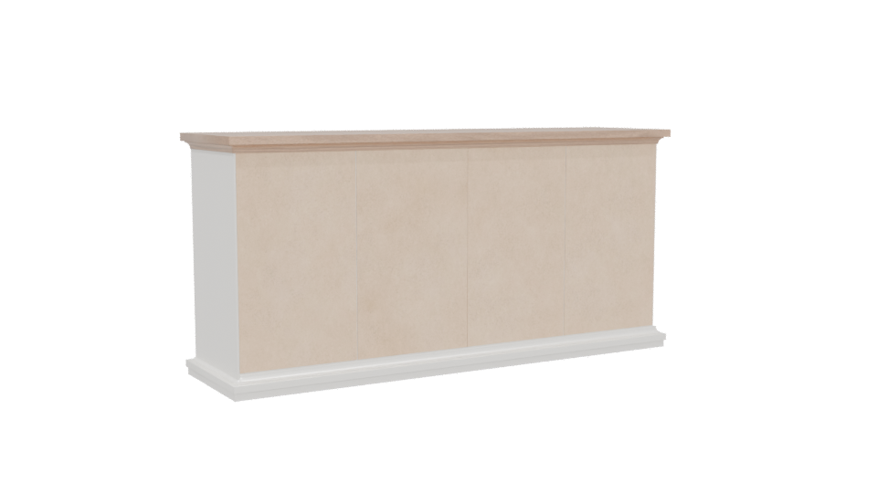 Modern Wooden Dresser 3D Model - Professional 3D Model Render 4