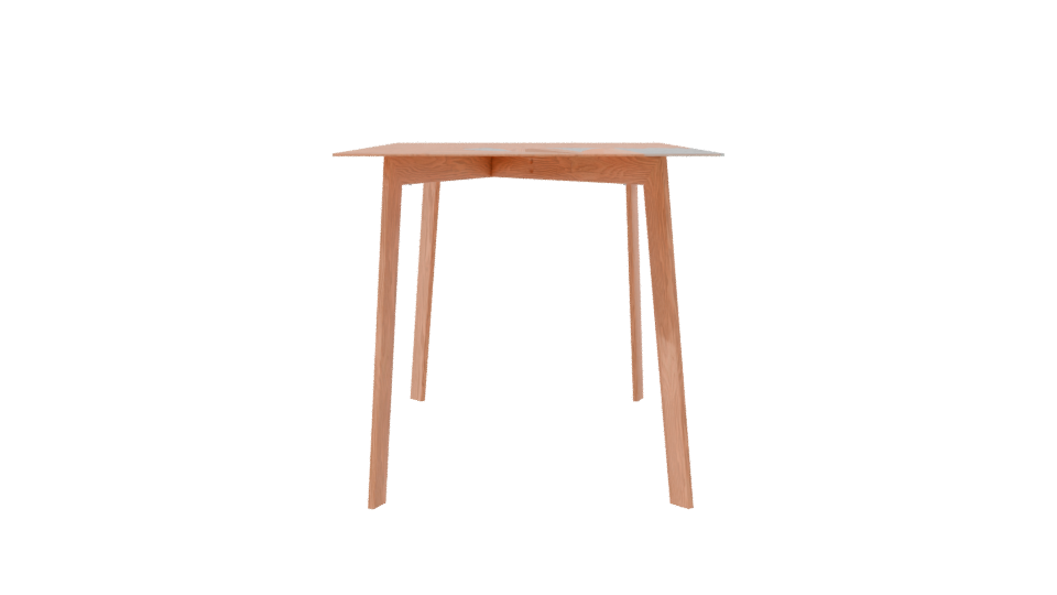 Modern Glass Top Dining Table 3D Model - Professional 3D Model Render 8