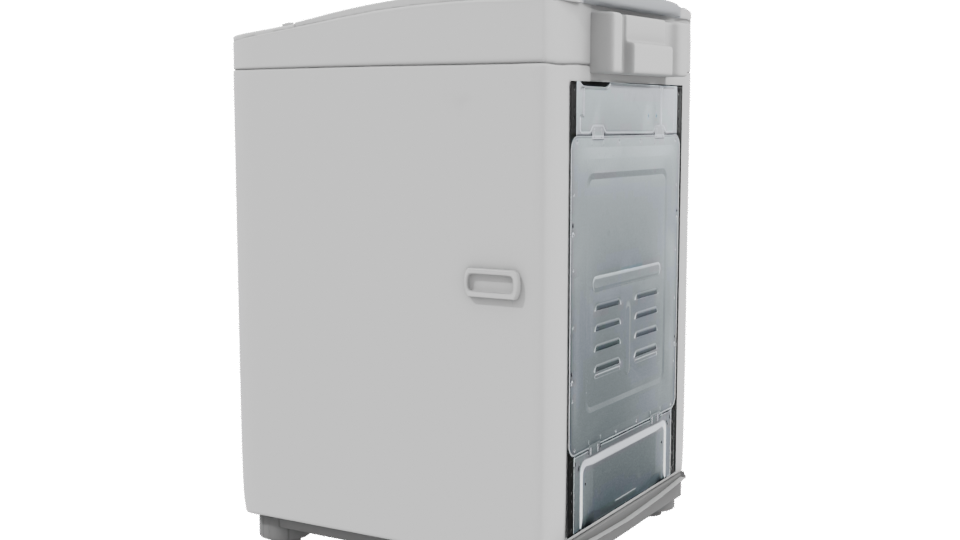 Contemporary Top-Loading Washing Machine 3D Model - Professional 3D Model Render 3