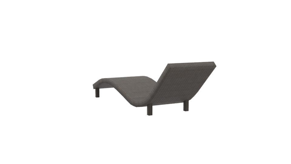 Aluminum Rattan Outdoor Chaise Lounge 3D - Professional 3D Model Render 4