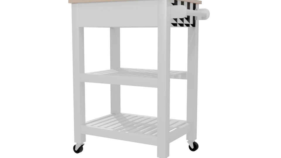 Stylish Kitchen Cart 3D Model - Professional 3D Model Render 6
