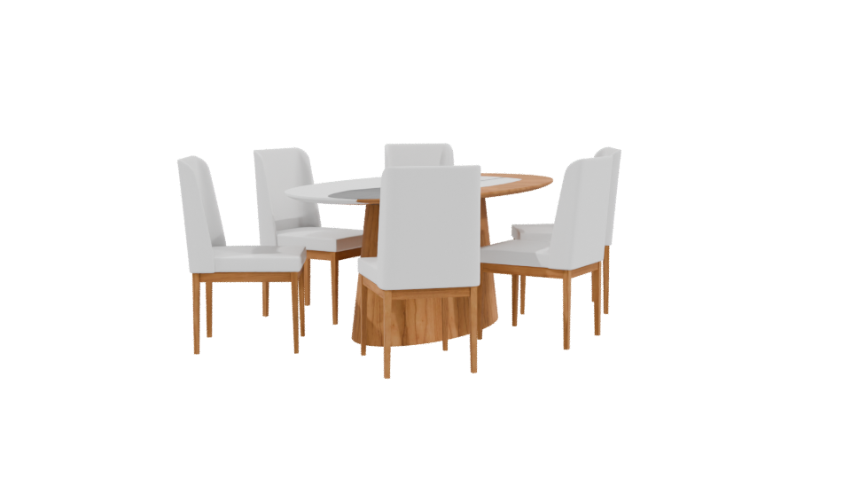 Modern Round Dining Table 3D - Professional 3D Model Render 3
