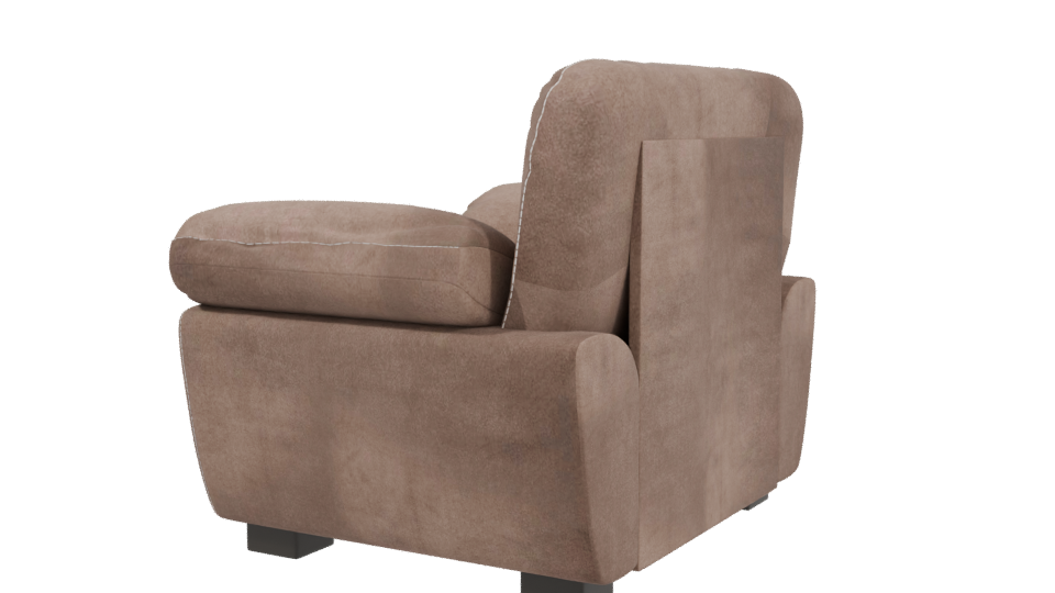 Stylish Fabric Armchair 3D Model - Professional 3D Model Render 3