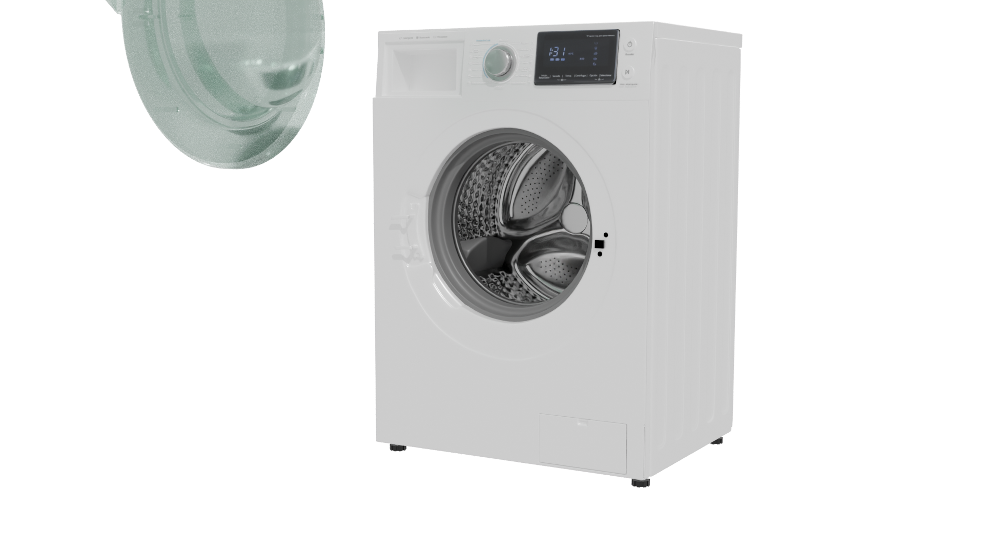 Modern Household Washing Machine 3D - Professional 3D Model Render 12