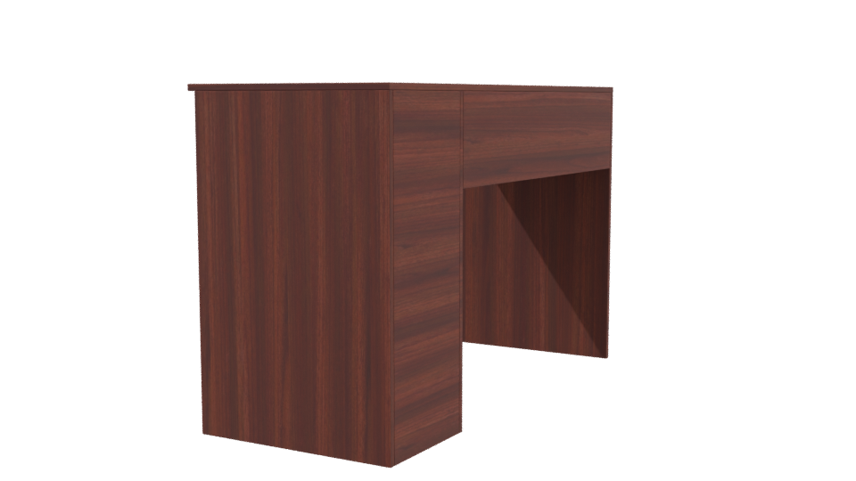 Stylish Wooden Office Desk 3D - Professional 3D Model Render 3