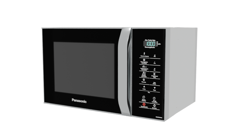 Sleek Modern Microwave Oven 3D Model - Professional 3D Model Render 12
