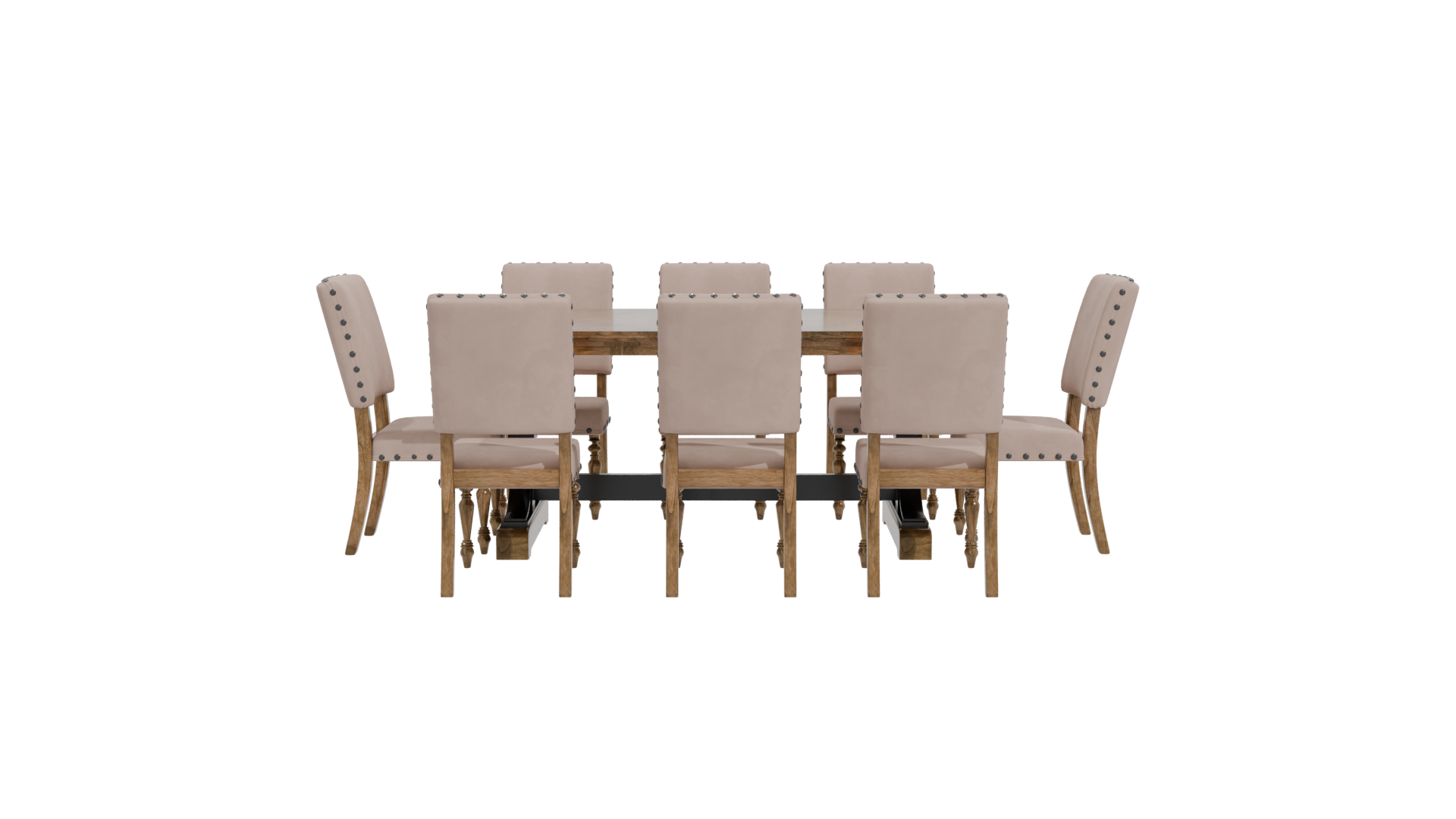 Elegant Dining Table Set 3D - Professional 3D Model Render 11