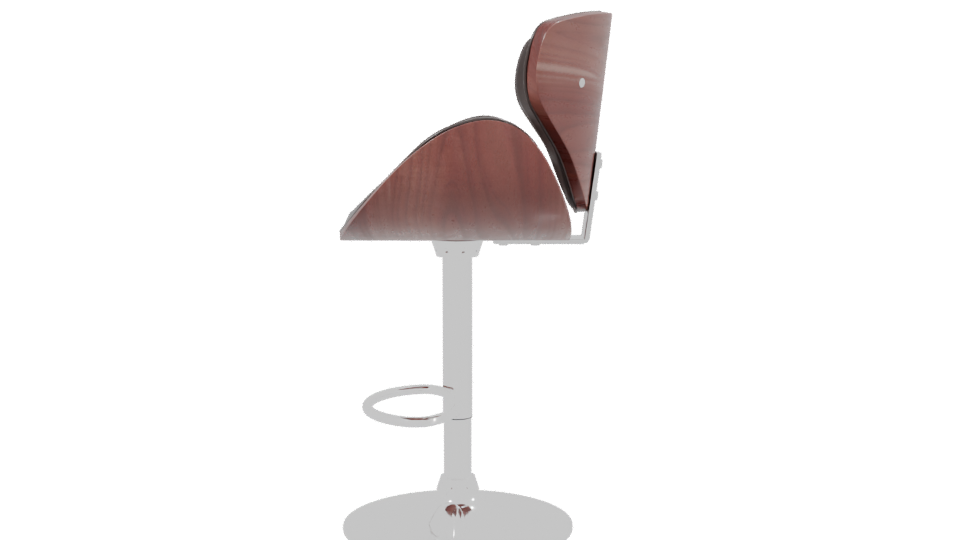 Stylish Bar Stool 3D Model - Professional 3D Model Render 2